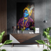 Krishna Brushed Aluminium Dibond Wall Art.